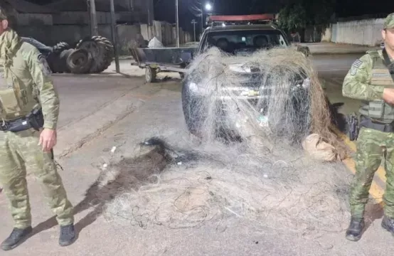 Polícia Ambiental apreende 2,8 km de redes de pesca no Rio São Marcos