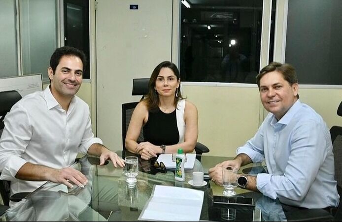 Jamil Calife e Bruno Peixoto visitam a Secretaria de Economia de Goiás