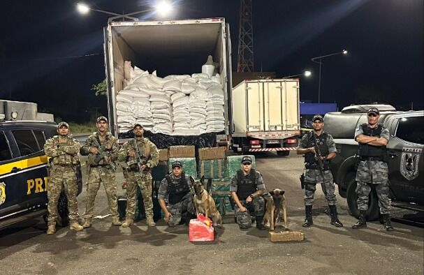 PRF e PMGO apreendem mais de meia tonelada de cocaína em Rio Verde, Goiás